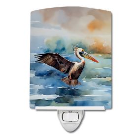 NEW Pelican Ceramic Night Light Compact, UL-Certified, Ideal for Bedroom, Bathroom, Nursery, Hallway, Kitchen, 6x4x3, Multicolor (Default: Default)